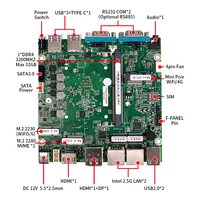 Mini PC Industrial Intel Celeron N150 Sin Ventilador, Precio de Fábrica, DDR4, Doble Pantalla, Máx. 4K 60hz, 2*LAN, 2*COM