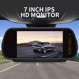 7 "TN Car <span class=keywords><strong>Rear</strong></span> <span class=keywords><strong>View</strong></span> gương <span class=keywords><strong>Monitor</strong></span> điều khiển từ xa 4pin hàng không nối Clip-on Thiết kế 12-24V cho xe ô tô/rvs/Xe Tải/Xe Tải - Product Image 1