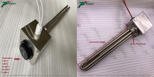 Máy Sưởi Hình Ống Mặt Bích Ngâm Dầu Điện Trở Với Hộp Điều Khiển Núm - Product Image 6