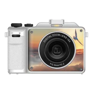 Hete Retro Vlog Recorder Echte 4K Digitale Compacte Selfie Camera Met Dubbele Lens Afneembare Voorplaat Diy