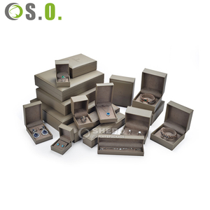 Custom Logo Wholesale Price Simply Cardboard Ring <b>Earring</b> Necklace Pendant Bracelet Jewelry Velvet Gift Box - Product Image 6