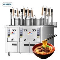 Peralatan Masak Komersial Otomatis 9 Kepala, Mesin Perebus Mie Ramen, Mesin Pasta, Mesin Mie, Laris Terjual