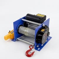 Treuil électrique 220V Allemagne Type Micro palan Capacité de 500-1000kg avec treuil de remorque de bateau automatique télécommandé en acier de 30m