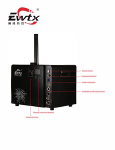 Macchina per Scintille EWTX LUX-PD 920W per Interni/Esterni, Effetto Fuochi d'Artificio Freddi, Altezza Massima 10M, Controllo DMX512, Ghiaccio Secco - Product Image 6