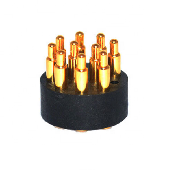 Customized Spring Loaded Pogo Pin Connector High Current Circular Charging Connector for Intelligent Electronics
