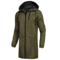 Combinaison de pluie imperméable de qualité supérieure avec fermeture éclair et capuche, veste et pantalon avec coutures thermosoudées pour les voyages par Inspire Apparel