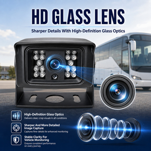 מצלמת ראייה אחורית 9V/36V, מצלמת נגרר HD AHD עמידה למים עם ראיית לילה אינפרא אדום, מצלמת רוורס למשאית - Product Image 4