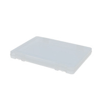 Fournitures de bureau à bas prix, boîte de dossier A4 PP boîte de dossier en plastique transparent avec poignée papeterie