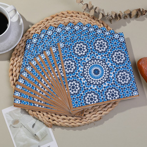 Serviettes en papier imprimées colorées transfrontalières, décorations mandala diamant, serviettes de fête, serviettes de restaurant, papier jetable - Product Image 3