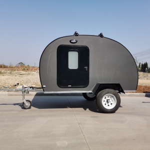 Vente chaude Remorque de voyage familiale <span class=keywords><strong>légère</strong></span> Tiny caravan Remorque de camping-car en forme de larme remorquée - Product Image 3