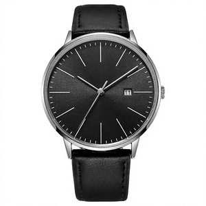 Montre à quartz analogique de haute qualité pour hommes, avec logo personnalisé, boîtier en alliage et bracelet en cuir – Créez votre propre marque pour la vente en gros - Product Image 3