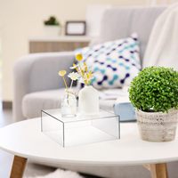 7 ensembles de boîtes de présentation transparentes en acrylique pour gâteaux et desserts, présentoir de buffet de mariage, base creuse