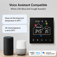 Termostato WiFi Inteligente para el Hogar, Temporizador de Pared, Caja 86, NTC, FCU para Suelo Radiante, Anticongelante, Bloqueo Infantil, Programación Semanal, Control por Voz