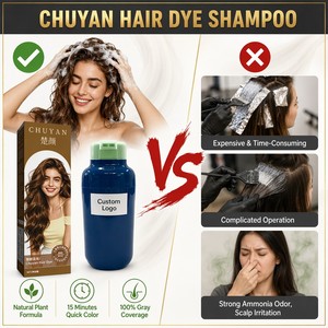 Champú a Base de Plantas para el Cuidado del Color del Cabello, Sin Sulfatos, Protección del Color Natural para Cabello Teñido, Marca Privada OEM - Product Image 2