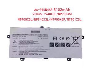 Batería Original AA-PBUN4AR para <span class=keywords><strong>Computadora</strong></span> Portátil <span class=keywords><strong>Samsung</strong></span> Serie 9 940X3L 900X5L NP900X5L NP940X3L 900X5L, 7.7V 39Wh 5120mAh - Product Image 2