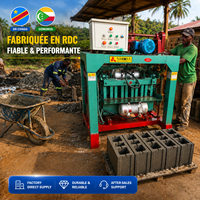 Machine à fabriquer des blocs creux en béton QT4-35B avec levage automatique des moules, machine à briques solides en ciment pour la construction en Afrique, Congo, Comores