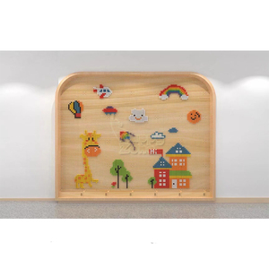 Tùy chỉnh bán buôn cảm giác treo tường Đồ chơi hơi nước trẻ em bằng gỗ tương tác tường trò chơi cho mầm non - Product Image 6