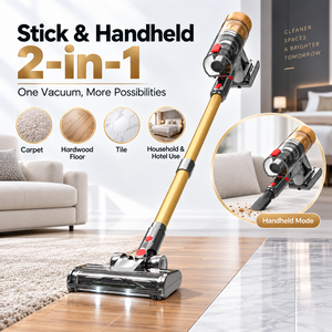 Aspirateur balai sans fil OEM ODM 550W sans balais, 37KPa, 1.2L, filtre HEPA, pour tapis, parquet et carrelage - Product Image 2