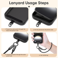 Kabel Lanyard Nylon Type-C ke Type-C 0.3m/1.2m 240W dengan Pengisian Cepat PD untuk Ponsel & Penggunaan Saat Bepergian