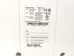 Contrôleur PLC Industriel E94ASHE0074A22NNN 9400 HighLine 3kW - Product Image 2