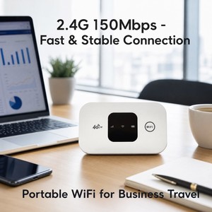 เราเตอร์พกพา 4G ไร้สาย LTE Advanced พร้อมช่องใส่ซิมการ์ด  พร้อมแบตเตอรี่ในตัว - Product Image 3