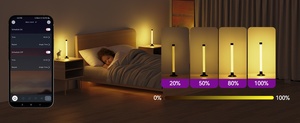 Lámpara de Escritorio LED 360 Inteligente, Moderna y Sencilla, Decoración de Habitación RGBIC, Lámpara de Ambiente para Dormitorio, Control Remoto, Control por Aplicación, Regulable - Product Image 5