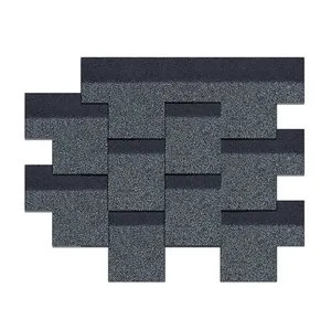 Fournitures d'usine personnalisées couleur grise feuille légère de bardage d'asphalte tuile de toit carrée rectangulaire pour le portugal