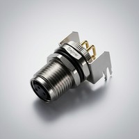 Sejow M8 4-Pin A-Kodierung IP67 Wasserdichter PCB-Winkelstecker M8X1mm H=2,5mm Vordere Mutterverriegelung Industrielle Automatisierung