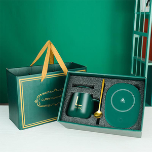 Mới di động thân thiện với môi cốc điện nóng cấp thực phẩm Cốc gốm kiểm soát nhiệt độ thông minh Mug tĩnh nhiệt ấm Bộ quà tặng - Product Image 4