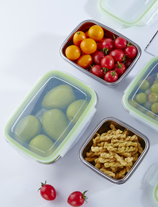 Hộp đựng thực phẩm hộp lưu trữ vuông Tủ đông 750ml chất lượng cao 304 thép không gỉ thực phẩm lưu trữ container - Product Image 2