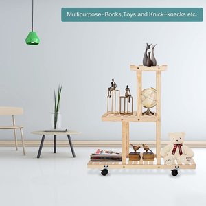 Suporte de planta de madeira, alta qualidade, ambientes internos, externos, 3 tier, plantador, vaso de flores, prateleira, escada - Product Image 4