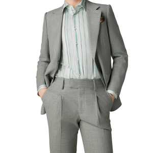 Abito Casual da uomo Business Office formale 270g tessuto Super 120 taglia personalizzata e <span class=keywords><strong>abbigliamento</strong></span> <span class=keywords><strong>su</strong></span> <span class=keywords><strong>misura</strong></span> - Product Image 1