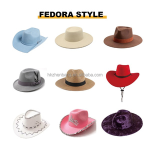 Sombreros Fedora Panamá de Ala Ancha de Fieltro con Logotipo Personalizado, Estilo Casual, Nueva Tendencia Retro Jazz para Hombres y Mujeres, Venta al Por Mayor - Product Image 3