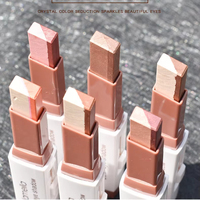 LIFULAN Crème Sourcils Velours Bicolore Dégradé, Crayon Ombre à Paupières Minéral Bicolore Imperméable Clair Foncé