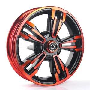 CNC Aluminium alloy Red Casting Motorcycle wheels for scooter