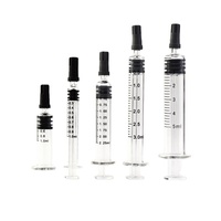 Seringue borosilicate préremplie de 1ml 2.25ml 3ml 5ml Piston en métal plastique Seringues Luer Lock Seringues en verre Impression personnalisée Logo