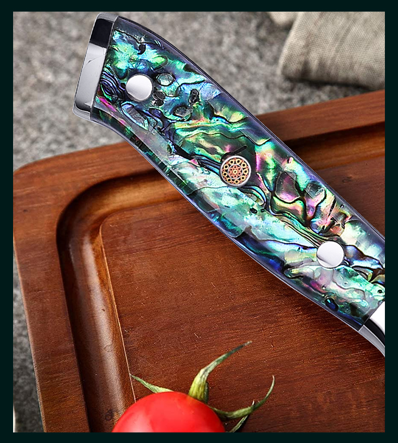 FINDKING Gorgeous Series 67 Layers Damascus Steel Kitchen Knives Abalone Resin Handle Professional Butcher Meat Cleaver Knife