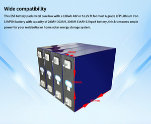 Boîtier de batterie au lithium LVNOON avec logo personnalisé 48V 51.2V, capacité 5kWh 10kWh 15kWh, pour stockage d'énergie solaire domestique - Product Image 5