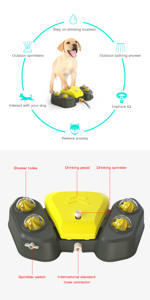 Foot Pedal Automatic Water Feeder Water Dispenser Summer Bath Water Spray Dog <strong>Toy</strong> - Product Image 2