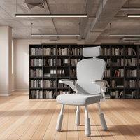 Chaise de bureau exécutive moderne et minimaliste, réglable et confortable, avec accoudoirs réglables en hauteur, design ergonomique en maille, pour atelier (Nylon)