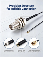 Kabel RF RG316 SMA Sudut Kanan 50 Ohm Coaxial Jumper untuk Antena WiFi GPS Perakitan Kabel Kustom