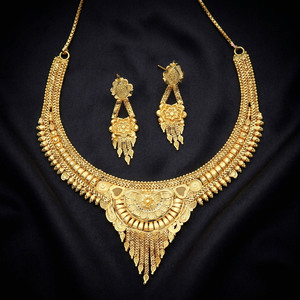 Traditional Gold Plated Micro Forming Necklaces for Women Wedding Season Jewelry Orthodox Theme <b>Copper</b> Brass Chapado En Oro Oro - Product Image 1