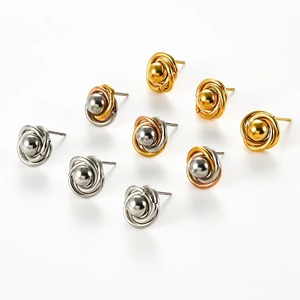 1 Paire de Boucles d'Oreilles Clous en Acier Inoxydable Forme Fleur Rose Plaqué Or et Argent Élégantes Tendance pour Femmes Filles Fiançailles Fête Quotidien - Product Image 5