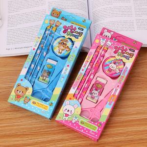 Creative Stationery Five-piece Set Cute Cartoon Bear Rabbit Stationery Set Children Primary School Students Prizes Gifts