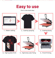 Locor A3 DTG Camiseta Prendas de vestir Ropa Plotter Impresora Máquina de impresión Imprimir directamente en ropa de algodón