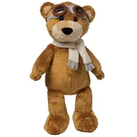 Pilot Aviator Bear Plush, Brown Color Teddy Bear