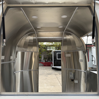 Chariot de restauration mobile en acier inoxydable pour pizzas, hot-dogs, glaces, café, thé au lait, chariot de restauration rapide de rue, mini-chariot alimentaire - Vente chaude