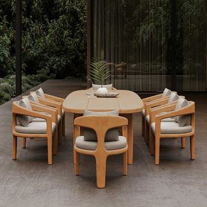 Muebles de Exterior, Juego de Mesa y Sillas de Comedor de Teca, Madera para Patio, Resistente al Agua, Juego de Mesa de Comedor para Jardín - Product Image 1
