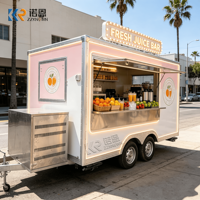 Remorque alimentaire pour petit-déjeuner 4m, remorque de boulangerie avec fours, remorque de cuisine commerciale pour la restauration