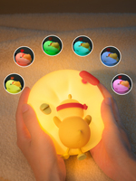 Veilleuse colorée en silicone en forme de cul de canard, mignonne veilleuse LED animaux intelligente pour enfants, idéale pour la chambre à coucher